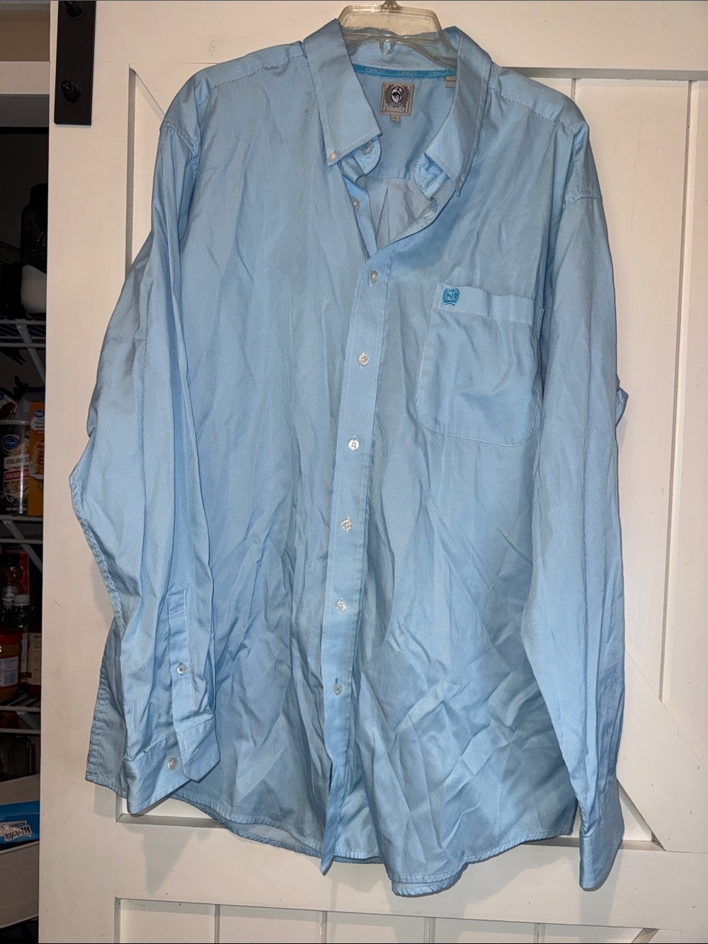 Cinch Men's Light Blue Button-Up Dress Shirt